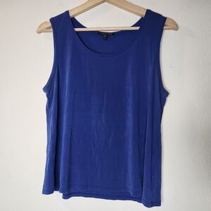Eileen Fisher Womens Medium 100% Silk  Blue Tank Top